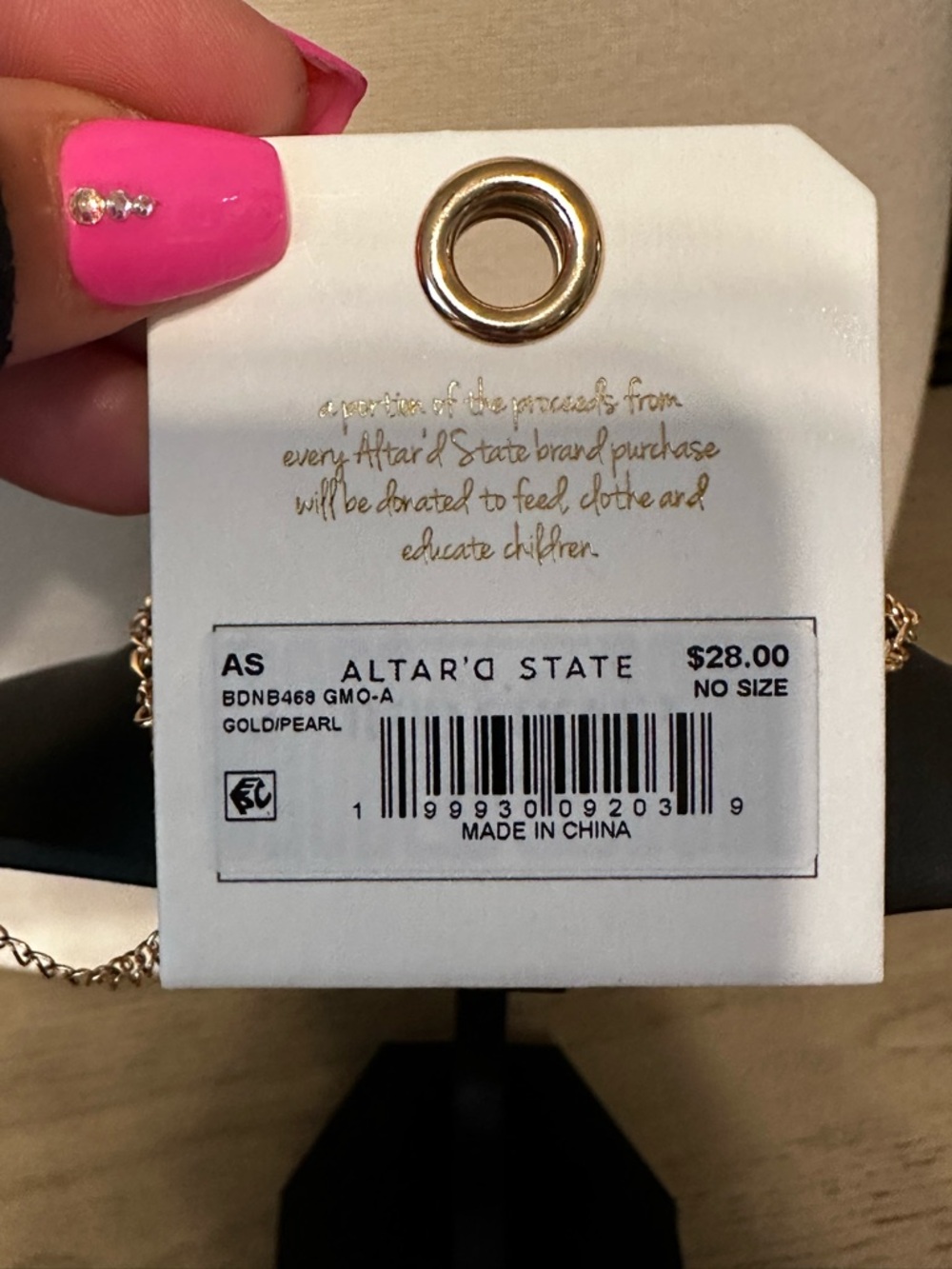 Altar'd State Gold Shell & Starfish Charm Necklace & Earring Set - Picture 8 of 8